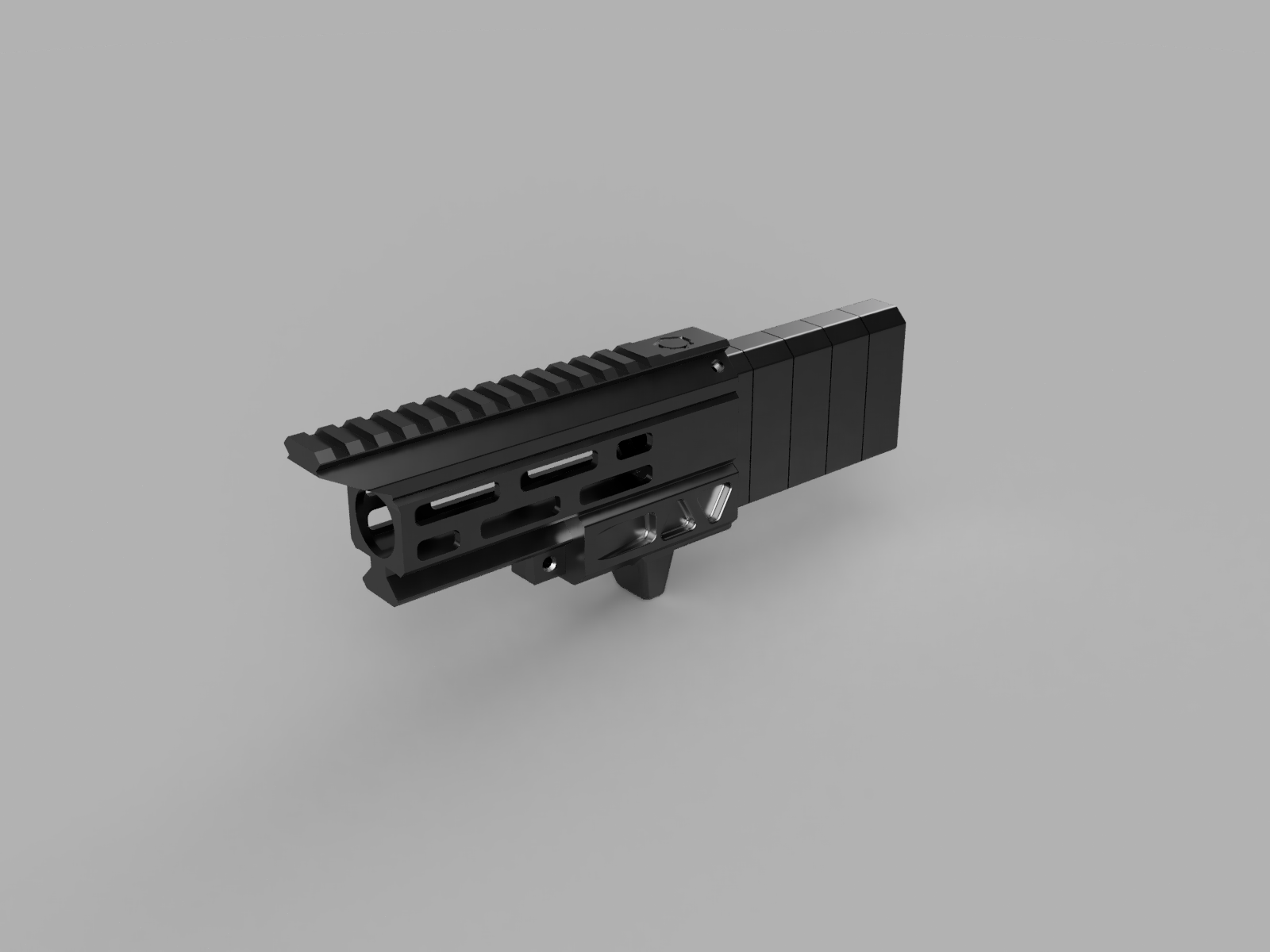 Rendering einer GHK G5 SRU Frontrail mit integriertem Suppressor-Look
